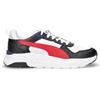 PUMA Trinity 2 Sneaker In Ecopelle E Tessuto Bianco Nero Rosso - Uomo - Bianco Nero Rosso