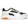 PUMA Trinity 2 Sneaker In Ecopelle E Tessuto Bianco Nero - Uomo - Bianco Nero