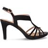 TOO LIKE Sandalo In Tessuto Con Tacco Nero - Donna - Nero