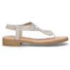 VALLEVERDE Sandalo Infradito In Ecopelle Con Strass Ghiaccio - Donna - Ghiaccio