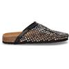 TOO LIKE Ciabatta In Tessuto Intrecciato Con Strass Nero - Donna - Nero