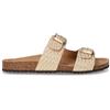GEOX Brionia Ciabatta In Pelle Intrecciata Oro Chiaro - Donna - Oro Chiaro