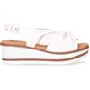 SUSIMODA Sandalo Con Zeppa In Pelle Bianco - Donna - Bianco