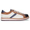 EXTON Stringata Casual In Pelle Bianco Marine Marrone - Uomo - Bianco Marine Marrone