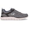 SKECHERS Track Scloric Sneaker In Ecopelle E Tessuto Grigio Navy - Uomo - Grigio Navy