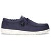 HEY DUDE Wally Stringata Casual In Tessuto Blu - Uomo - Blu