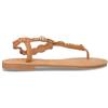 TOO LIKE Sandalo Infradito In Ecopelle Con Pietre Cammello - Donna - Cammello
