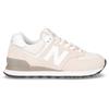 NEW BALANCE 574 Sneaker In Pelle E Tessuto Beige Nuvola - Donna - Beige Nuvola