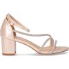 MARINA TORRES Sandalo In Ecopelle Con Strass E Tacco Beige Nude - Donna - Beige Nude