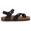 GRUNLAND Sara Sandalo Infradito In Ecopelle Nero - Donna - Nero