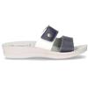 INBLU Ciabatta In Ecopelle Con Zeppa Blu Bianco - Donna - Blu Bianco