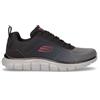 SKECHERS Track Ripkent Sneaker In Tessuto Ed Ecopelle Nero Grigio - Uomo - Nero Grigio
