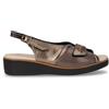 SUSIMODA Sandalo Comfort In Pelle Peltro - Donna - Peltro