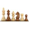 Sunrise Chess & Games Figure di scacchi senza tempo (tedesche) in legno di acacia indiana/faggio da 3,75 pollici con hetmans aggiuntivo