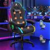 Sonstige Sedia da gioco con massaggio a 8 punti, luce LED RGB, ergonomica, grigia