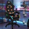 Sonstige ALFORDSON Gamer Chair Sedia ergonomica con funzione massaggio, regolabile in altezza, in tessuto di lino - Nero