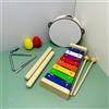Set di 5 strumenti musicali per bambini: tamburello per feste di bambini e