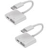 zoyuzan Adattatore per iPhone OTG Cavo di ricarica (2 pezzi) Lightning maschio a USB femmina Dongle per Apple 14 13 12 11 Pro Max per Ipad Splitter di carica Fotocamera Memory Stick Flash Drive Cord Lettore