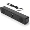 Sxhlseller Soundbar Cablata per Computer, Altoparlante per Computer con Suono Surround Ingresso da 3,5 Mm Alimentato Tramite USB, Altoparlante Cablato con Controllo del Volume per Desktop, PC, Laptop, Tablet