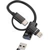 zoyuzan Adattatore iPhone Lightning USB C Jack a USB A Cable(2 in 1)otg Camera Type Presa Cavo per Apple Macbook Air 14 13 12 11 Pro Max 7 8 Plus iPad Air Compatibile per Huawei Xiaomi Redmi Google Samsung