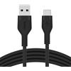 Belkin BoostCharge Flex Cavo da USB Type C a USB A, Cavo USB C ricarica rapida certificato USB-IF, per iPhone 16/15, Samsung Galaxy S24, Pixel, iPad, Nintendo Switch, Cavo USB Type-C, 2 m, nero
