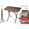 Gicos Tavolo Pieghevole cm.110x70 h.75 colore Effetto Noce