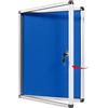 S SWANCROWN Swansea, Bacheca con serratura a prova di manomissione, per casa, ufficio, scuola, montaggio a parete, tessuto blu, 66 x 50,8 cm, 4 x A4