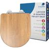 Croydex Levico Flexi-Fix - Sedile WC a forma di D, chiusura rallentata, pulsante di sgancio rapido per una facile pulizia, cerniere regolabili con fissaggi superiore e inferiore inclusi, superficie