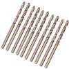 Hililand Set di 10 punte per trapano elicoidali M35 HSS-CO in cobalto, da 1 a 5 mm, per foratura su acciaio inossidabile