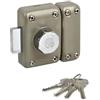 YALE - YV25BT-40 Verrou bouton et cylindre 5 goupilles diametre 23 mm - longueur 40 mm - 4 clés - beige
