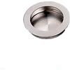 TopHomer Maniglie per porte scorrevoli da incasso, in acciaio inox, nascoste, con viti, per residenziali e commerciali (cerchio, 50 mm)
