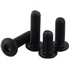Walfront 50Pz M3 Neri Scatole aTesta Piatta Testa Bulloni set 10,9 Acciaio in Lega di Classe, Filo Pieno, Finitura Semplice(M3*10mm)