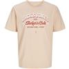 JACK & JONES JJELOGO Tee SS O-Neck 2 col SS25 SN, Peach Parfait/Detail:Melange, XXL