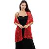 GIBZ Scialle Scintillante Donna Stola Leggera con Paillettes Sciarpe di Lusso per Abiti da Sera Sposa Festa, Blu Navy