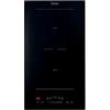 Haier Serie 2 HAB32SC - Piastra a induzione, 2 zone di cottura, larghezza 30 cm, cursore centrale, potenza 3,6 kW, 9 livelli di potenza + booster, timer, blocco bambini, nero