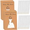 Ginwrek Guess the Dress - Gioco per addio al nubilato, confezione da 20 giochi Guess the Dress Bridal Shower - Carte da gioco per addio al nubilato e matite bianche per forniture per matrimoni