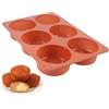 Melearch Teglia per muffin, stampo in silicone per dolci con 6 Stampi Muffin, pirottini in silicone, stampi per muffin antiaderente, stampo mini plumcake - Senza BPA e lavabile in lavastoviglie