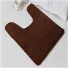 Lifup Tappetini per WC, Tappeto Bagno Peluche Antiscivolo Assorbente Lavabile Caffè 50 x 60 cm