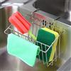 CAMEIRGOU Organizer Per Lavello Cucina, Portaspugne Da Cucina In Acciaio Inox, Organizzatore Per Lavello Scolapiatti, Portaspugne Per Lavello Cestino, Cestino Portaspazzole, Scolapiatti Senza Perforazione