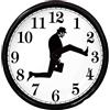 Prevessel Silly Walk Orologio da parete ispirato alla commedia britannica Ministry of Silly Walks, Orologio da parete ispirato a Monty Python Silly Walk, orologio rotondo silenzioso, design da parete 3D