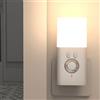 XUMIUZIY Luci Notturne LED da Collegare Al Muro, Luce Notturna LED da Collegare con Sensore Dal Crepuscolo All'alba, Auto-On/Off,Auto-Dim, Luce Bianca Soffusa 4200K-7600K, Torcia