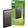 PHILIPS LED Bustan Ultra Efficiente Paletto per Esterni, Luce Bianca Calda, 3.8W, IP44, Antracite