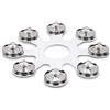 Elprico Tamburello Hi-Hat Montabile, Piatto Ching Ring Tamburello Octopus Hi-Hat Tamburello con 8 Paia di Jingle in Acciaio Inossidabile per Hi Hats Crash Giostre e Pile