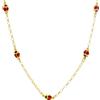 LUXURY MILANO Collana da bimba in oro giallo 9kt con coccinelle smaltate