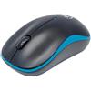 Manhattan Mouse Ottico Wireless con Micro Ricevitore USB 1000 Dpi Nero/Azzurro