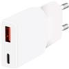 Logilink Caricatore Alimentatore GaN USB-C™ (PD) + USB-A (QC) da Muro 30W Bianco