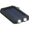 Goobay Powerbank Outdoor Energia Solare 8000 mAh con Torcia IP45 2xUSB Nero