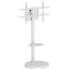 Techly Supporto a Pavimento con Mensola Trolley TV LCD/LED/Plasma 37-86'' Bianco