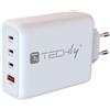 Techly Caricatore Alimentatore GaN 3 porte USB-C™ e 1 USB-A da Muro 140W