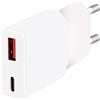 Logilink Caricatore Alimentatore GaN USB-C™ (PD) + USB-A (QC) da Muro 20W Bianco